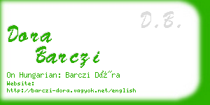 dora barczi business card